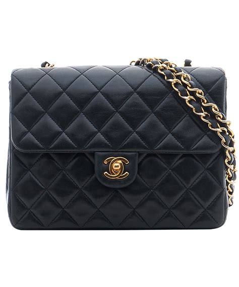 chanel purse quilted black